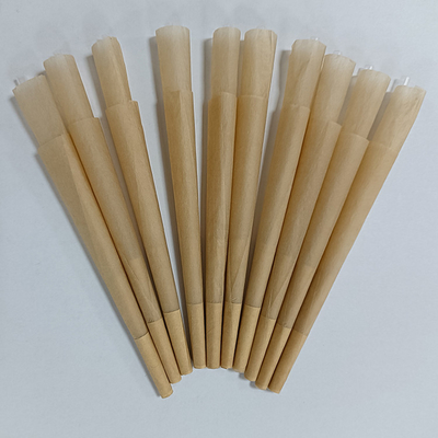 Private Logo Printed Hemp Pre Roll Cone Brown White 30mm Filter