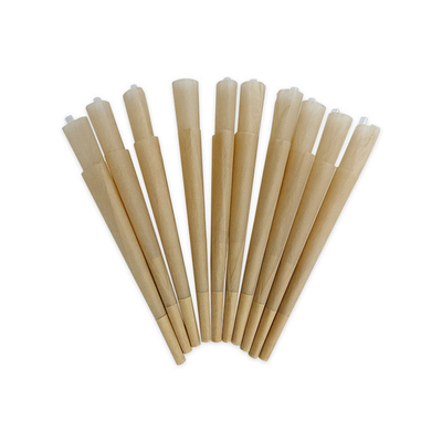 Brown Rice Paper Pre Roll Cone Slow Burning 84mm 98mm ROHS Approved