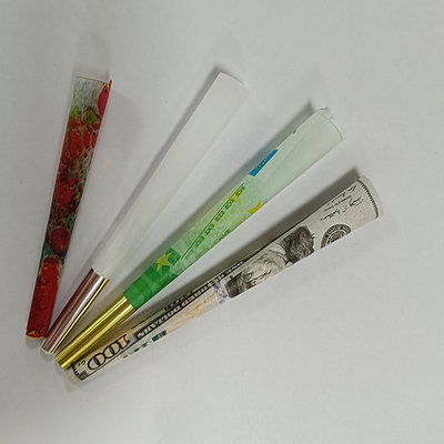 White Brown Pre Roll Cone Rice paper Customized Sizes 109mm 1gram